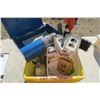Image 1 : Box of Misc.  Including Shelf Brackets, Outlet Covers, & Torch Kit