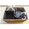 Image 6 : Picnic Basket, Soup Pot, Wine Glasses / Champagne Flutes Pitcher & Basket