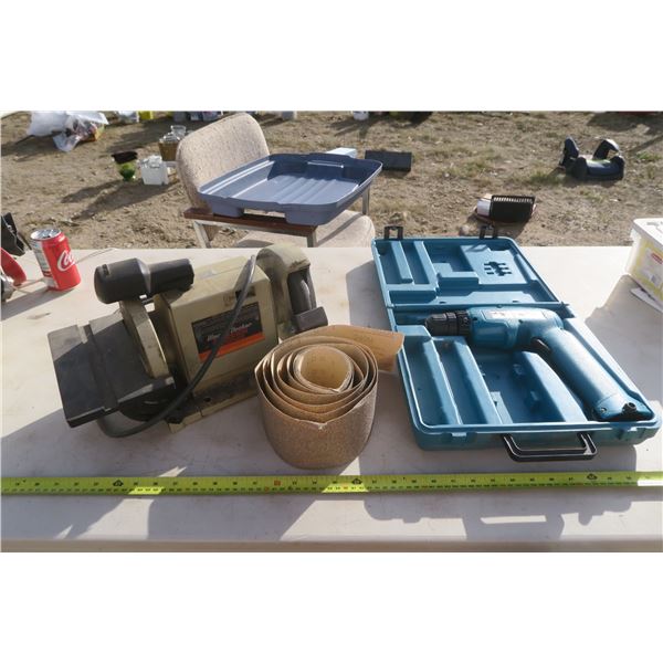 B&D Grinder / Sander with Paper And Makita Cordless Drill with No Charger in Case