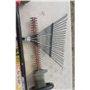 Image 3 : Yardcare Lot Including Hedge Trimmer, Weed Whip (Needs Power Adapter) Rake and Weed Claw