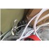 Image 5 : Basket of Misc. Items Including Ratchet Straps, Fish Hooks, Coax Cable & More