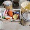 Image 1 : Tupperware and container lot lids vintage container lot, small garbage can