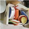 Image 2 : Tupperware and container lot lids vintage container lot, small garbage can
