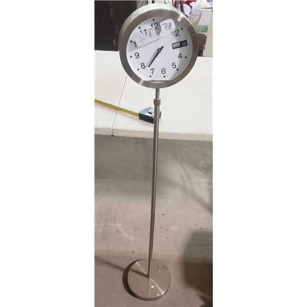 tall standing clock mirror with day, needs some work