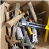 Image 1 : huge lot of old hammers and a few caulking guns