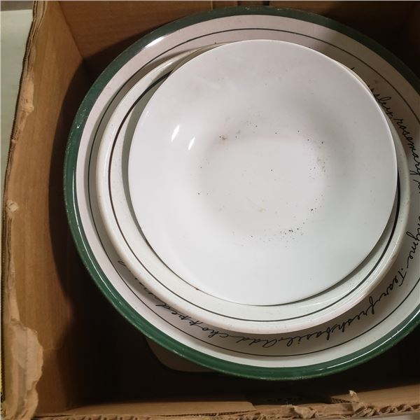 plates cutlery pasta dish large plates etc