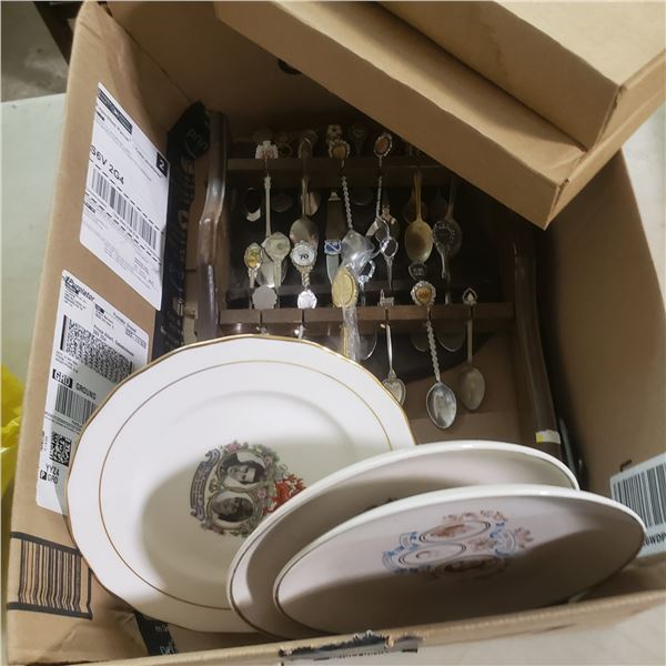 collectible plates and spoons with racks and original boxes for some of the plates with COA plus a M