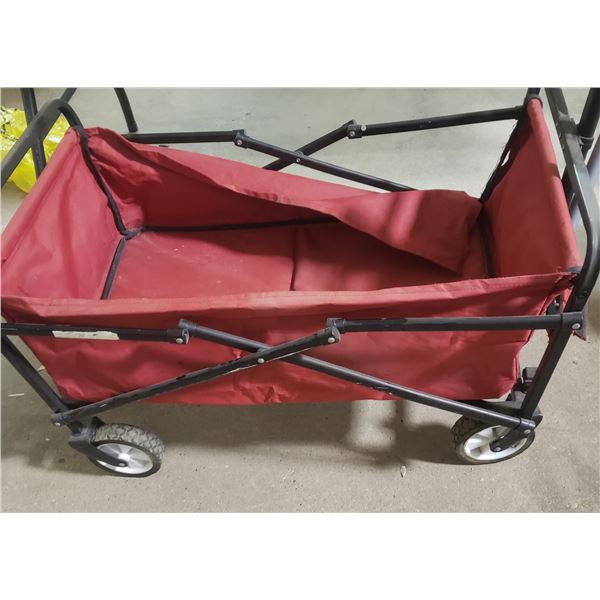 collapsible red wagon