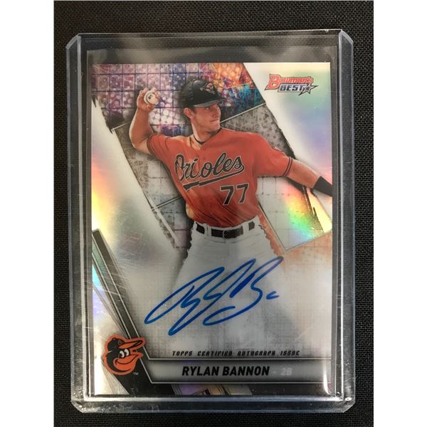 2019 TOPPS BOWMAN'S BEST #B19-RB RYLAN BANNON AUTO REFRACTOR