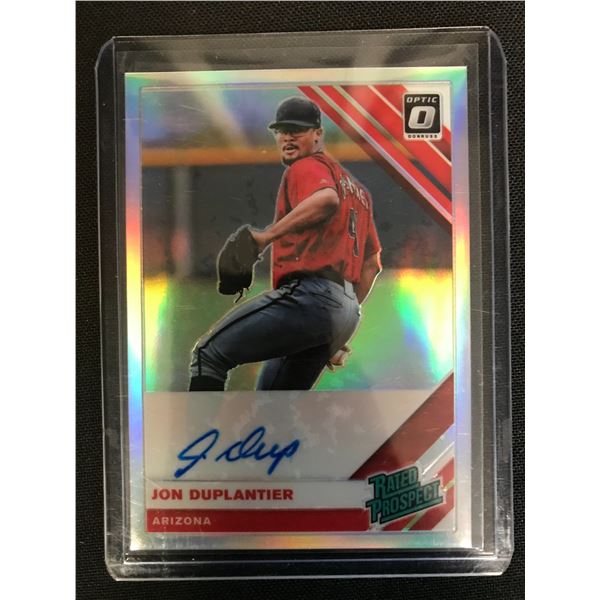 2019 PANINI DONRUSS OPTIC #RPS-JD JON DUPLANTIER RATED PROSPECT AUTO