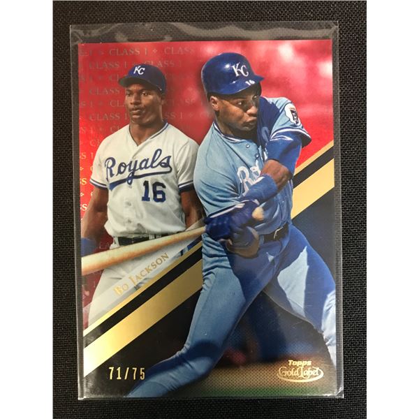 2019 TOPPS GOLD LABEL #85 BO JACKSON /75