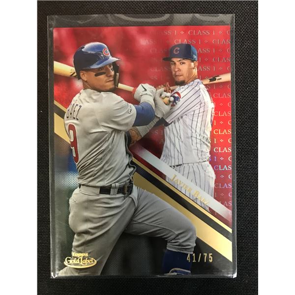 2019 TOPPS GOLD LABEL #14 JAVIER BAEZ /75