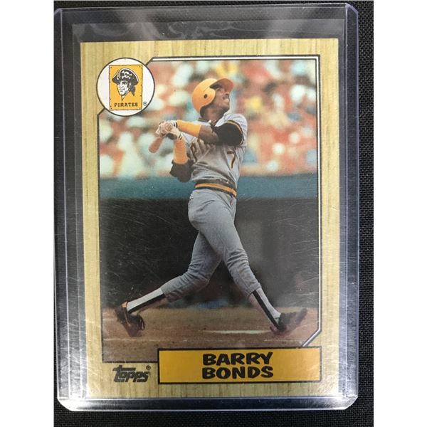 1987 TOPPS #320 BARRY BONDS RC