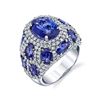 Image 1 : BARANOF JEWELERS Tanzanite and Diamond Ring Set in 14 Karat white gold..