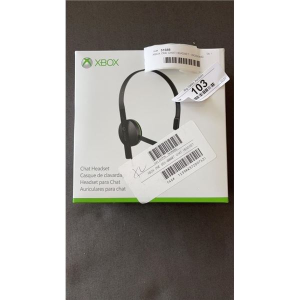 XBOX ONE CHAT HEADSET - WORKING