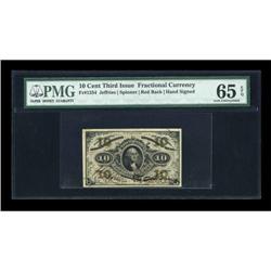 Fr. 1254 10c Third Issue PMG Gem Uncirculated 65