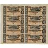 Image 1 : T68 $10 1864 Uncut Sheet of Eight.