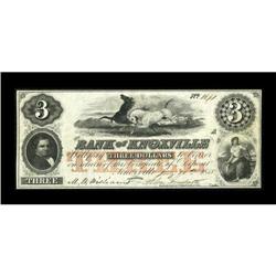 Knoxville, TN- Bank of Knoxville $3 July 10,