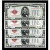 Image 1 : A Group of Four Early $5 Legal Tender Notes.