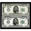 Image 1 : Fr. 1951-G $5; H 1928A Federal Reserve Notes.