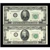 Image 1 : Fr. 2062-F*; I* $20 1950C Federal Reserve Notes.