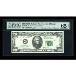 Fr. 2069-G* $20 1969B Federal Reserve Note. PMG