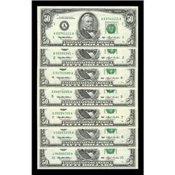 Fr. 2125-A; B*; D; E; $50 1993 Federal Reserve