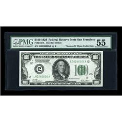 Fr. 2150-L $100 1928 Federal Reserve Note. PMG