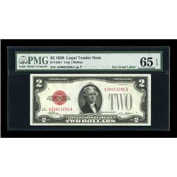 Fr. 1501 $2 1928 Legal Tender Note. PMG Gem