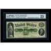 Image 1 : Fr. 3 $5 1861 Demand Note PMG Very Fine 25.