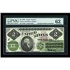Image 1 : Fr. 41a $2 1862 Legal Tender PMG About