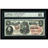 Image 1 : Fr. 69 $5 1878 Legal Tender PMG Gem Uncirculated