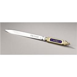 Silvered and Enamelled Ormolu Paperknife