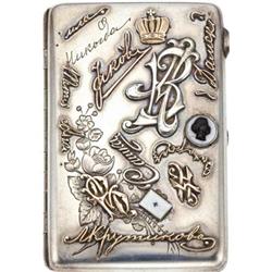 Enameled Souvenir Cigarette Case