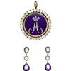 Image 1 : Alexander I Diamond Pendant and Pair of Earring