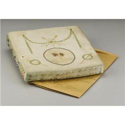 Russian Silk Pillow with Watercolor Portrait