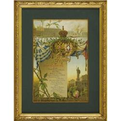 Imperial Russian Menu for the Wedding Banquet