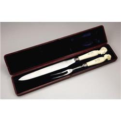 Victoria and Albert Ivory-handled Carving Set