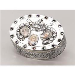 Napoleonic Silver Portrait Miniature Box