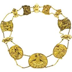Chinese 22 Karat Gold Imperial Necklace