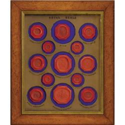 Set of 13 Victorian Royal Wax Seals
