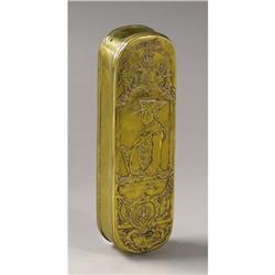 Great Brass Commemorative Tobacco Box