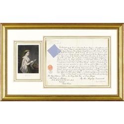 Signed Document from Queen Victoria