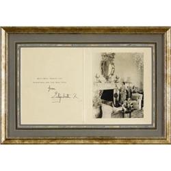 Christmas Card Signed by Elizabeth II