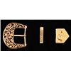 Image 2 : 14KT Gold Diamond & Ruby Belt Buckle Set