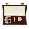 Image 6 : 14KT Gold Diamond & Ruby Belt Buckle Set