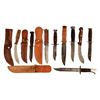 Image 1 : Collection of 9 Vintage Hunting & Fighting Knives