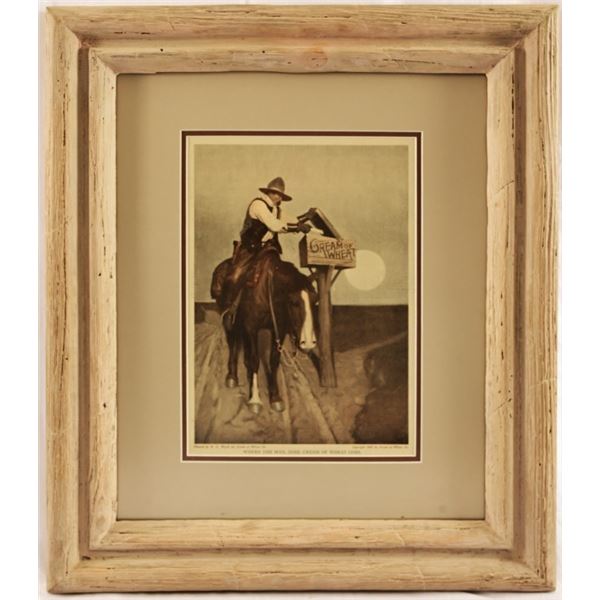 Cream of Wheat Framed Litho Ad