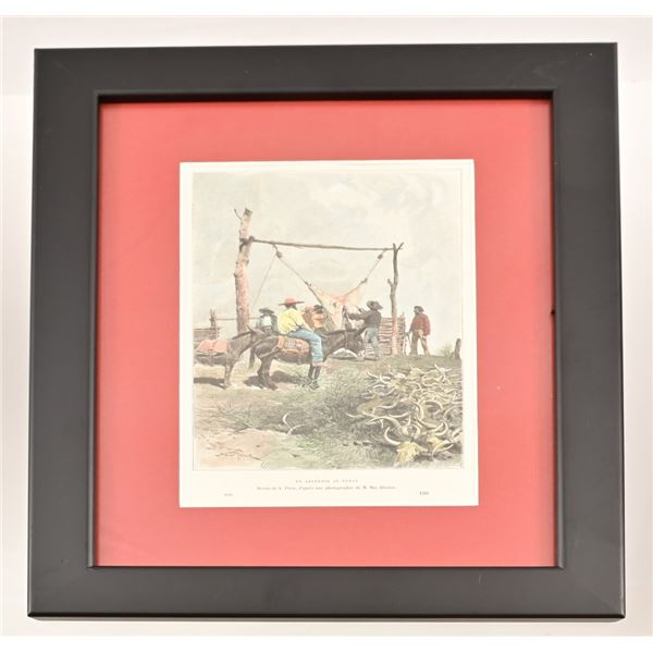 19th Century Texas Slaughterhouse Print