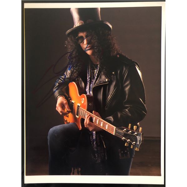 Slash Signed Photo Playing Guitar